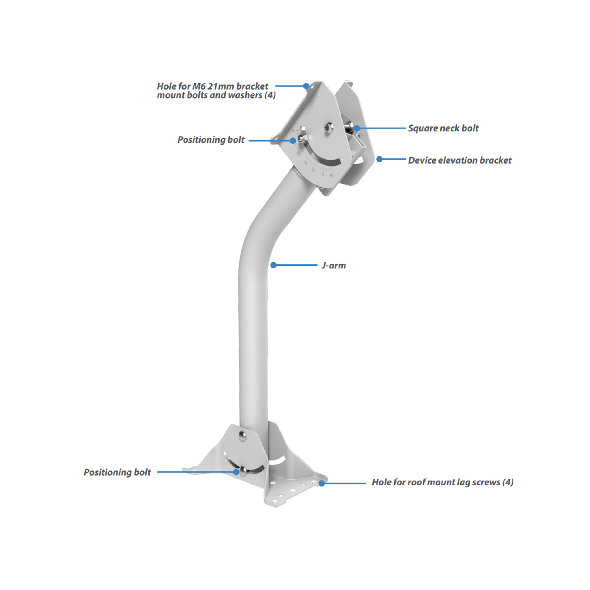 J-arm mount for Inseego FW2000e / FW2010e / FW3000