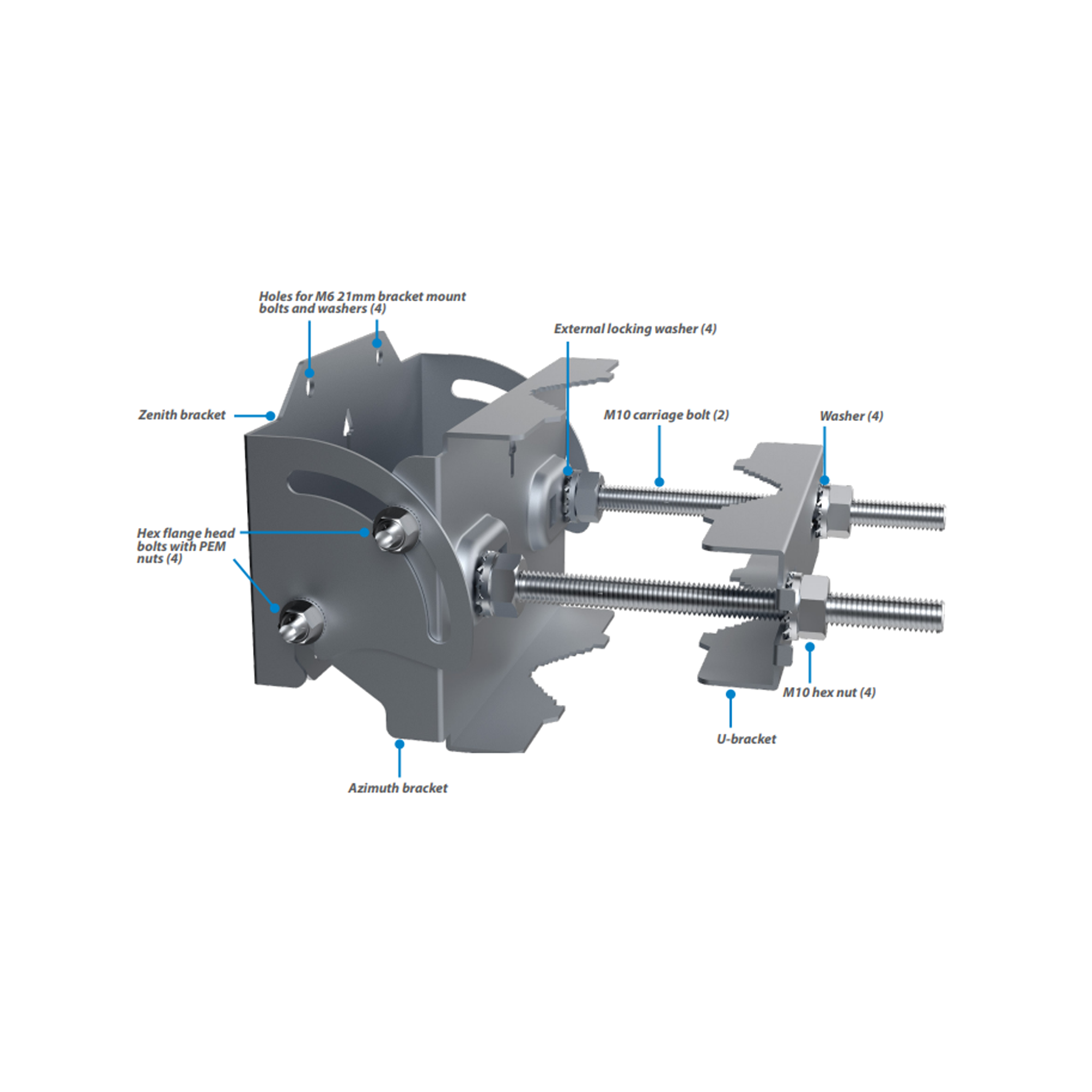 Pole mount bracket for Inseego FW2000e / FW2010e / FW3000