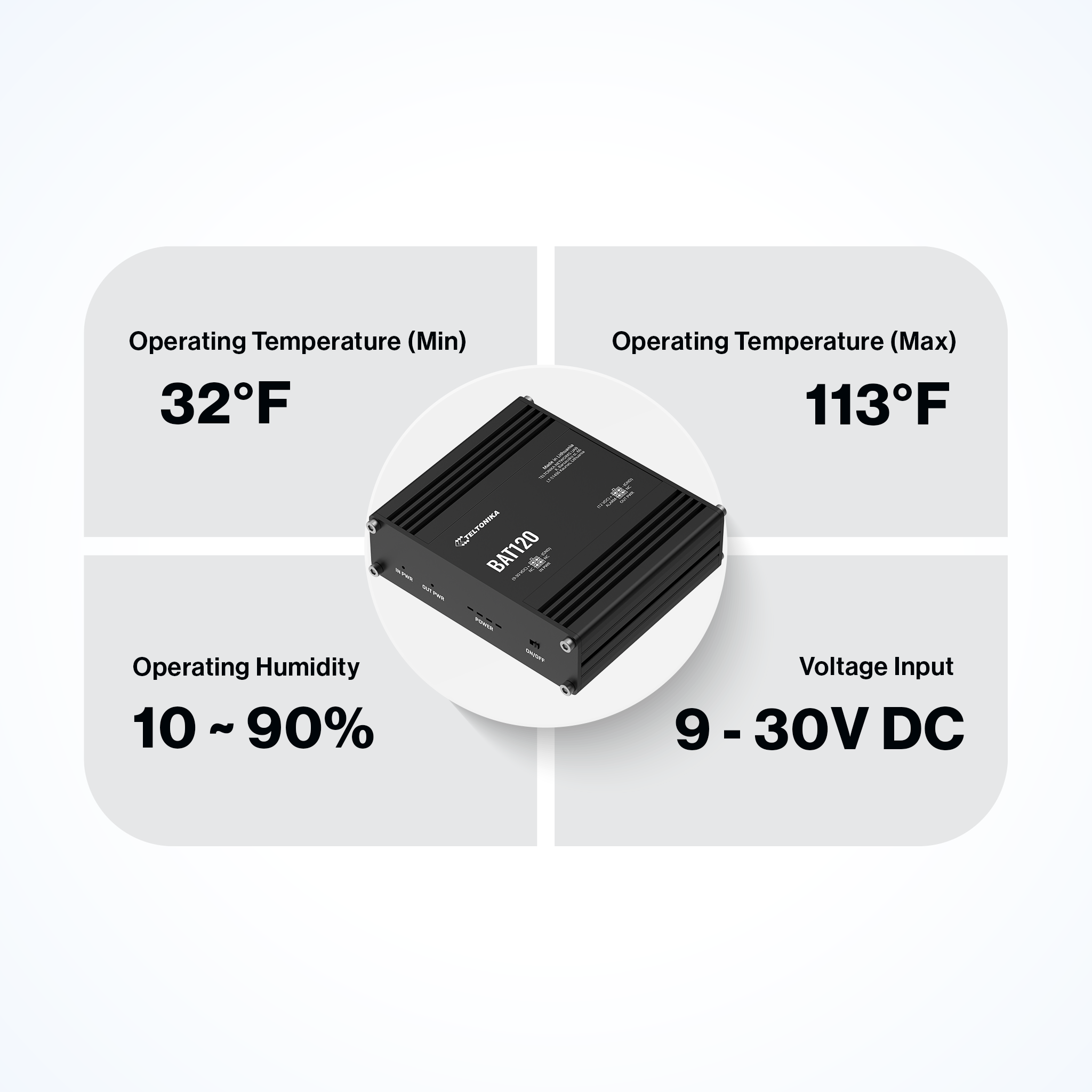 Teltonika BAT120 Mini Uninterruptible Power Supply (UPS) 22W