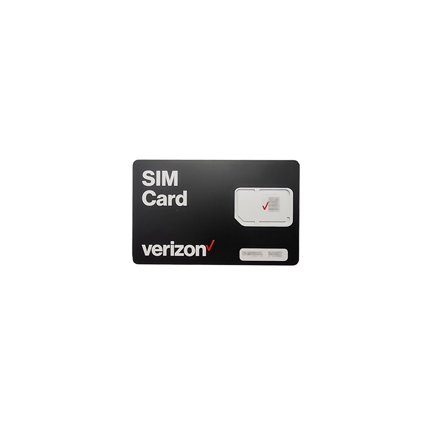 Verizon SIM card three punch front side.